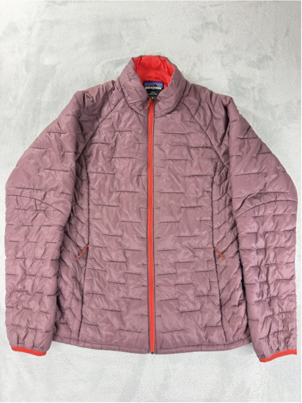 Patagonia Micro Puff Insulated Jacket Womens Size Medium Dark Ruby 84071 Style - Picture 8 of 11